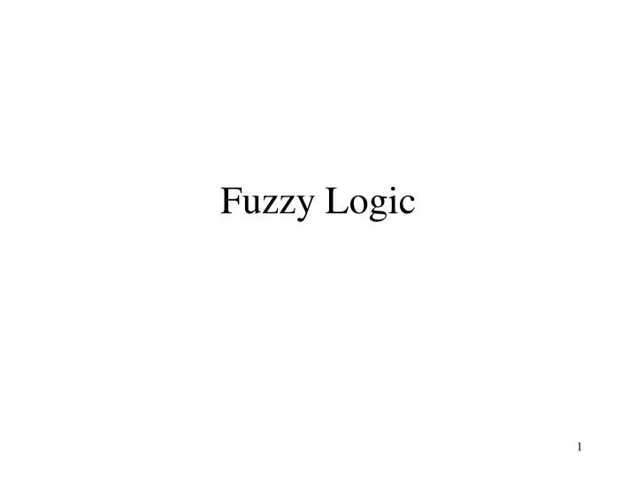 fuzzy logic