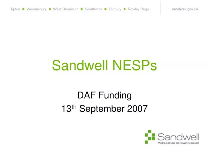 sandwell nesps