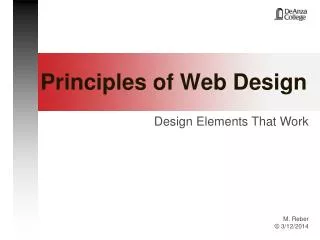 Principles of Web Design