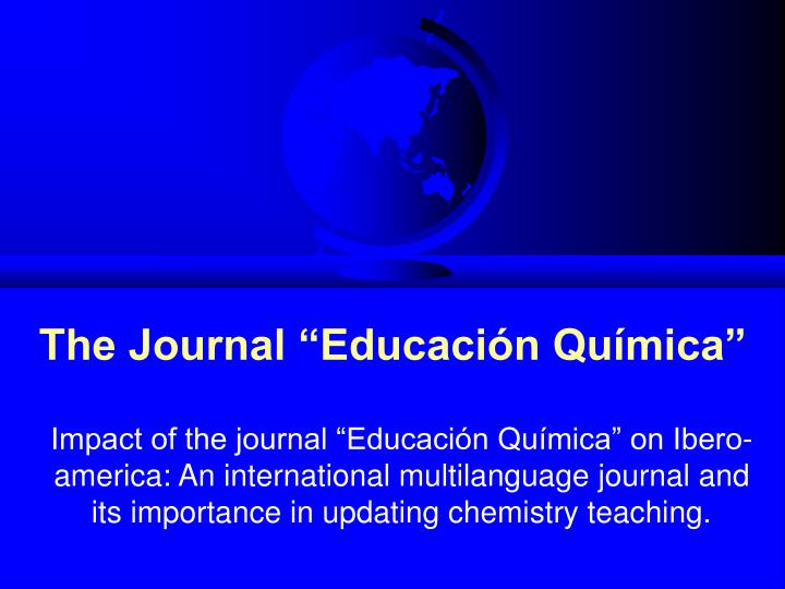 the journal educaci n qu mica
