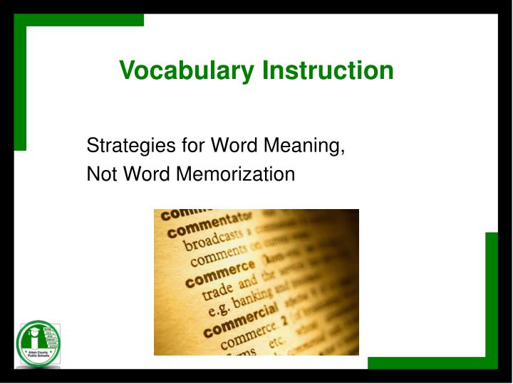 vocabulary instruction