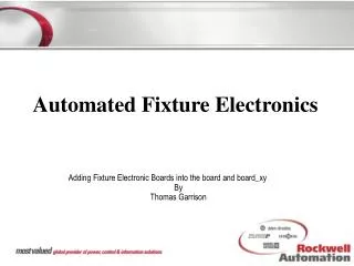 Automated Fixture Electronics