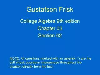 Gustafson Frisk