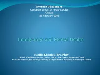 Immigration and Mental Health