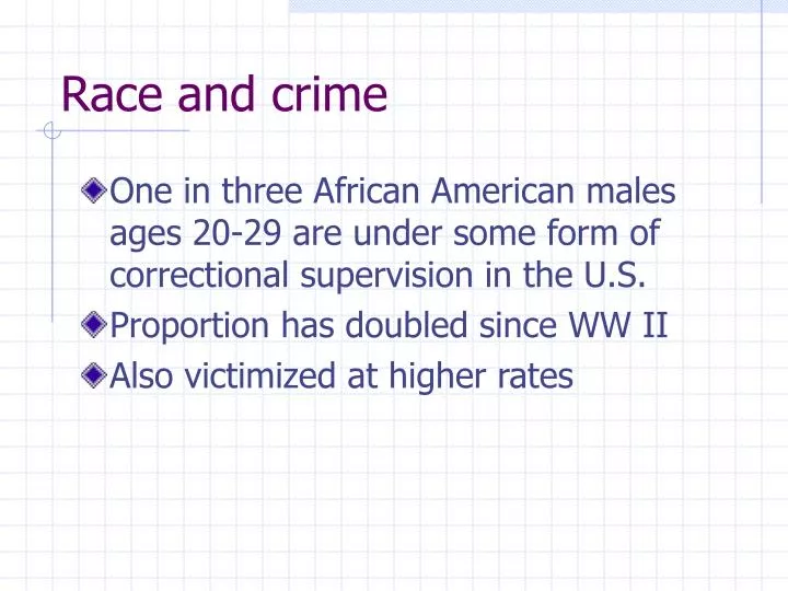 race and crime