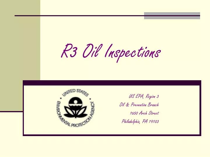 r3 oil inspections