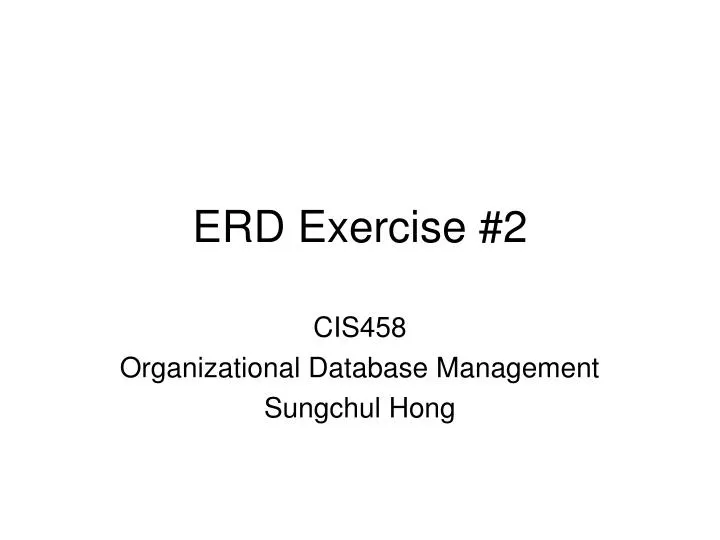 erd exercise 2