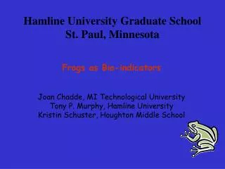 Hamline University Graduate School St. Paul, Minnesota