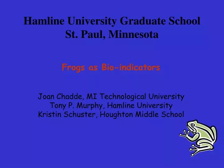 hamline university graduate school st paul minnesota