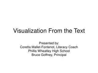 Visualization From the Text