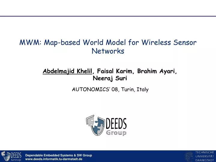 mwm map based world model for wireless sensor networks