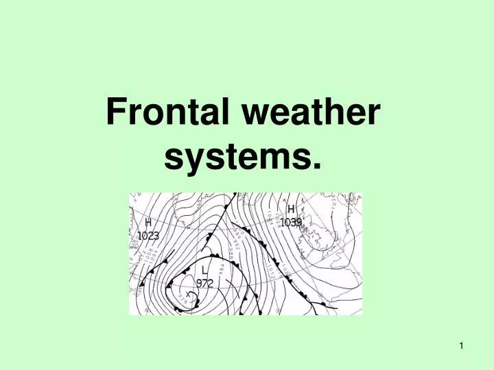 frontal weather systems
