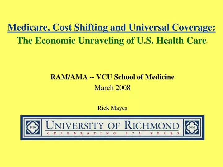 medicare cost shifting and universal coverage the economic unraveling of u s health care