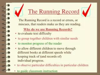 The Running Record