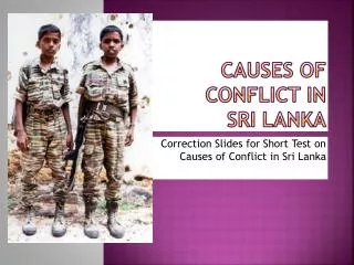Causes of conflict in sri lanka