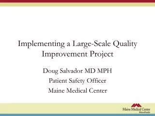 Implementing a Large-Scale Quality Improvement Project