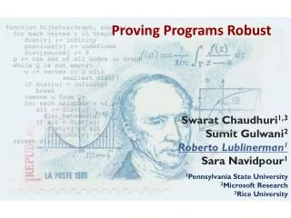 Proving Programs Robust