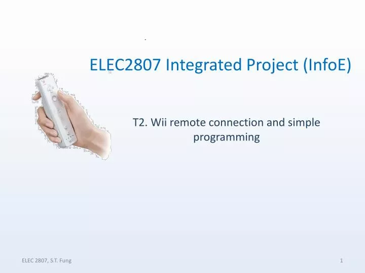 t2 wii remote connection and simple programming