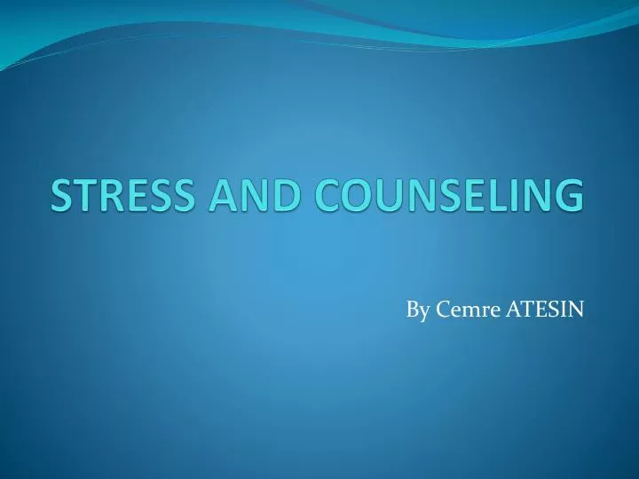 stress and counseling