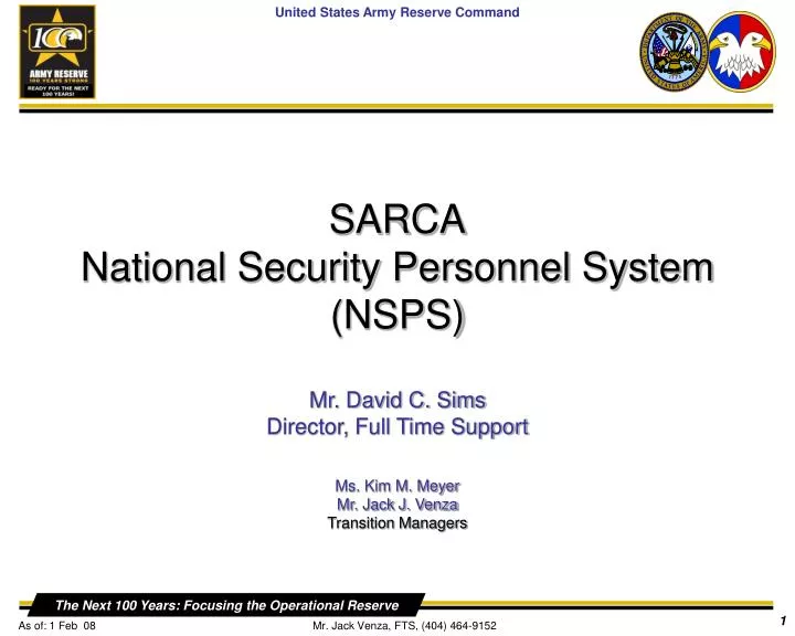 sarca national security personnel system nsps