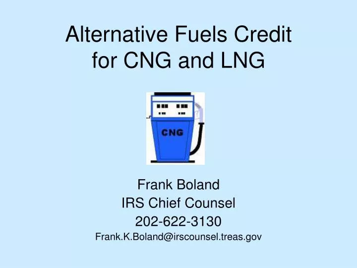 alternative fuels credit for cng and lng