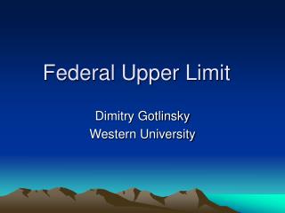 Federal Upper Limit