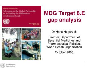 MDG Target 8.E gap analysis