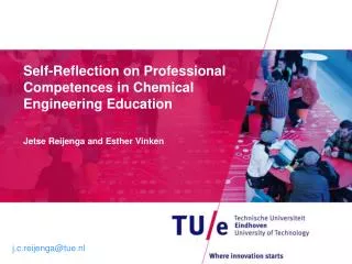 Self-Reflection on Professional Competences in Chemical Engineering Education