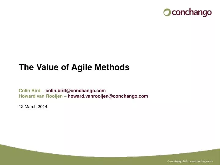 the value of agile methods