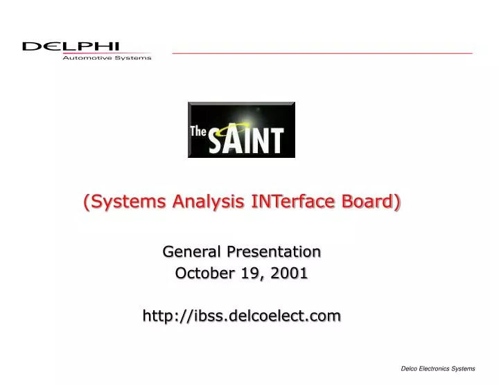 systems analysis interface board