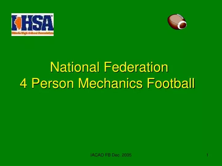 national federation 4 person mechanics football