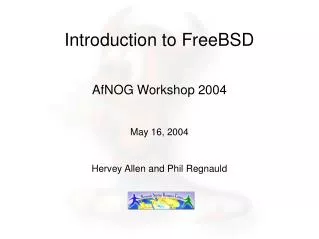 Introduction to FreeBSD