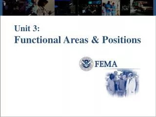 Unit 3: Functional Areas &amp; Positions