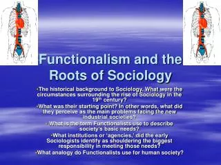 Functionalism and the Roots of Sociology