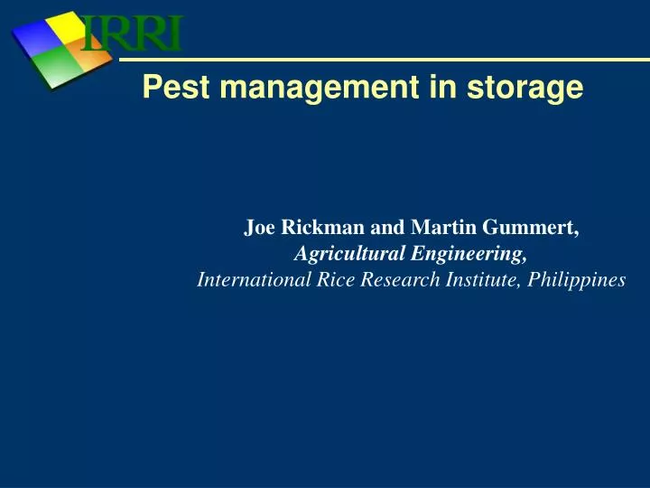 pest management in storage