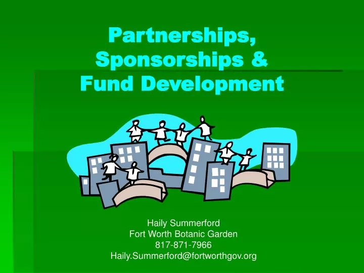 partnerships sponsorships fund development