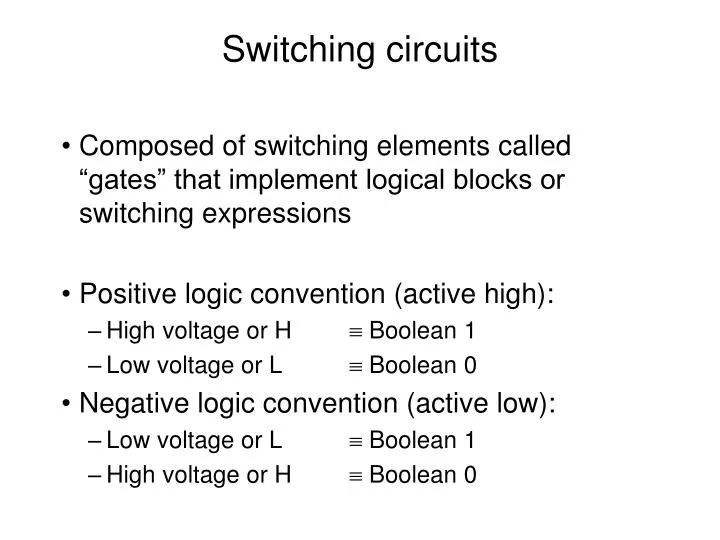 switching circuits