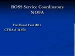 ROSS Service Coordinators NOFA - slide 1