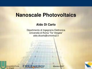 Nanoscale Photovoltaics