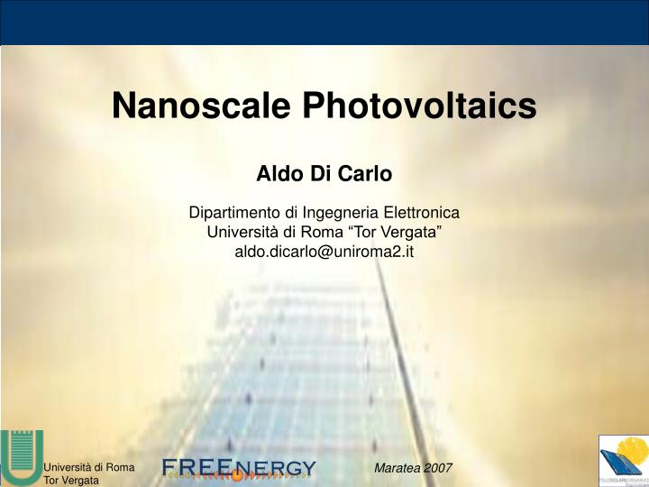 nanoscale photovoltaics