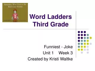 Word Ladders Third Grade