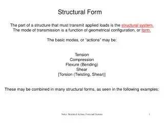 Structural Form