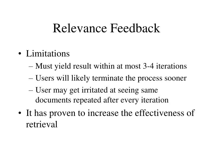 relevance feedback