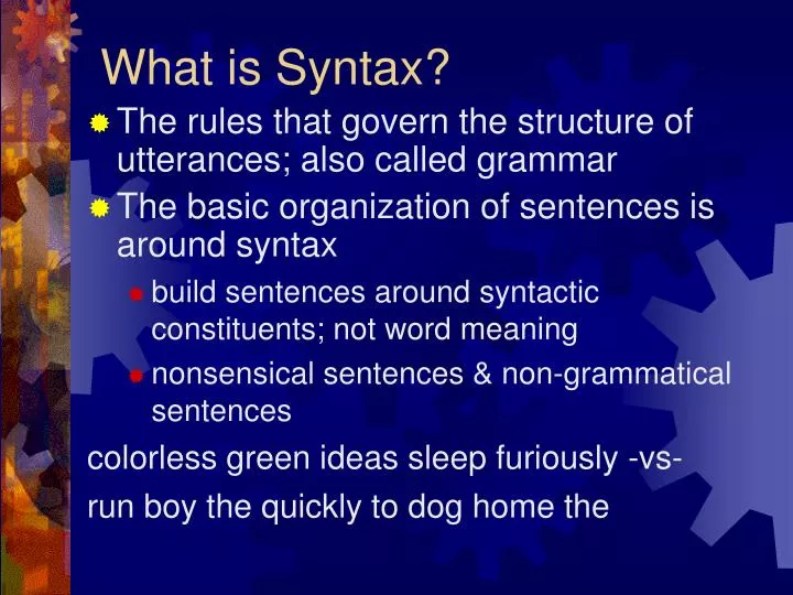 what is syntax