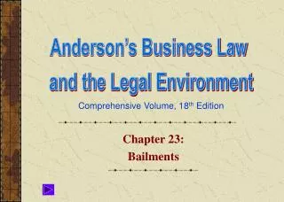 Chapter 23: Bailments