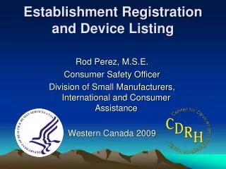 Establishment Registration and Device Listing