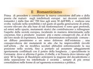 il romanticismo