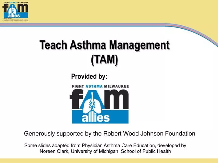 teach asthma management tam