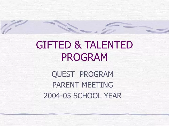 gifted talented program