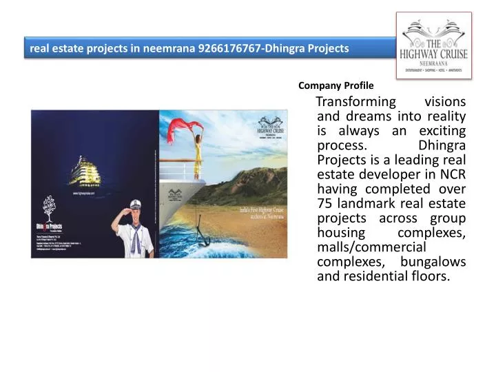 real estate projects in neemrana 9266176767 dhingra projects